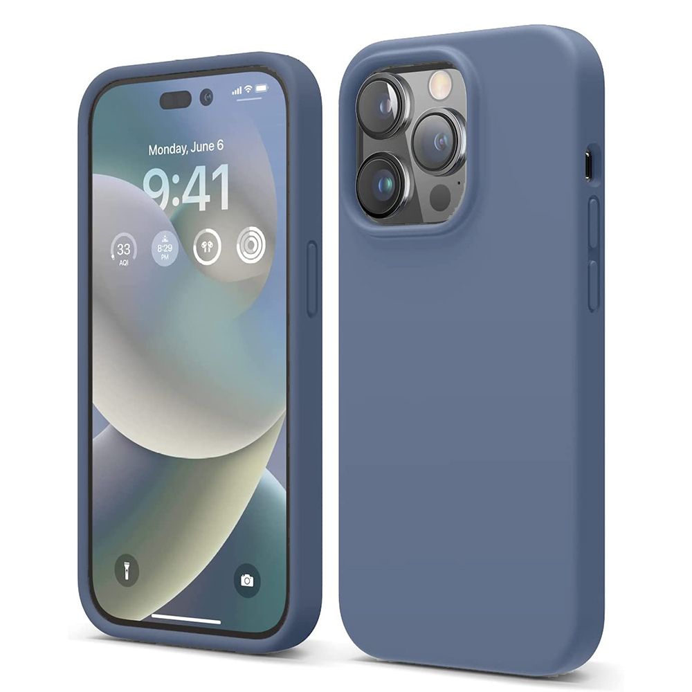 iPhone 15 Pro Max MC Silikonskal Ice Blue