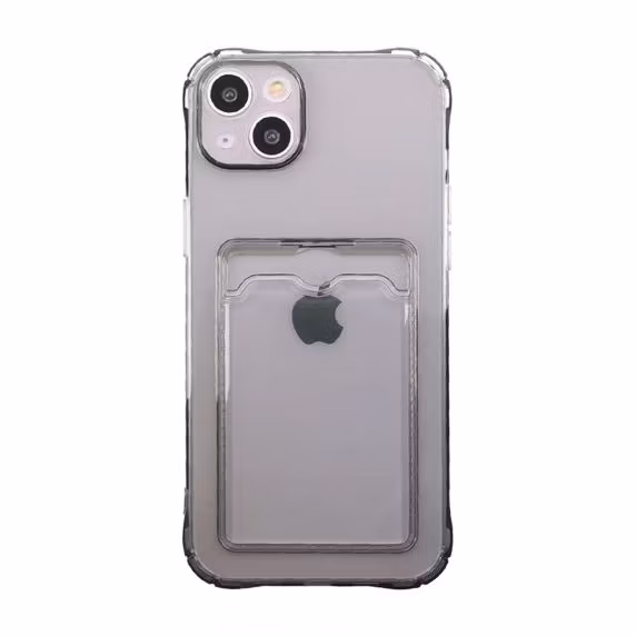 iPhone 13 Mini Stöttåligt Skal med Kortfack-Grå