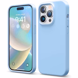 iPhone 15 Pro MC Silikonskal Ljusblå