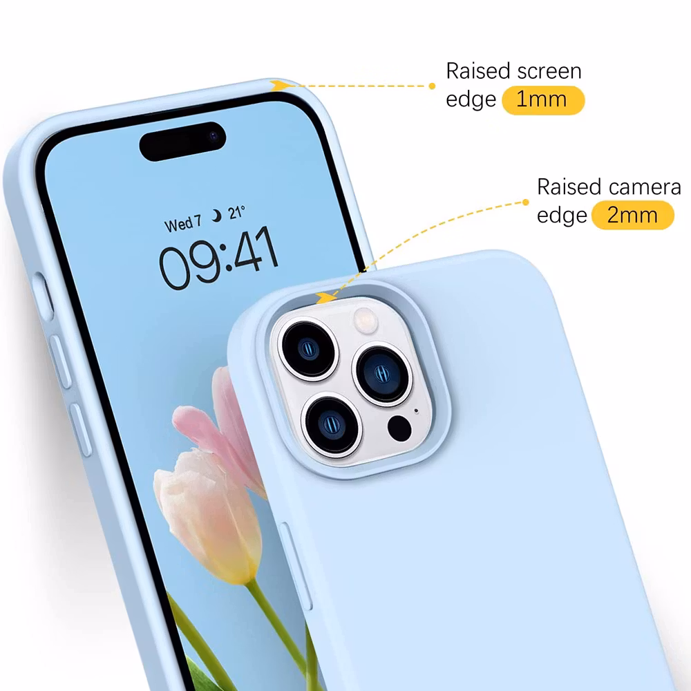 iPhone 15 Pro Max MC Silikonskal Ljusblå