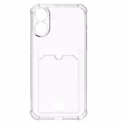 iPhone 16 Stöttåligt Skal med Kortfack-Transparent