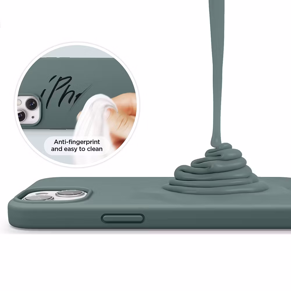 iPhone 16 MC Silikonskal Moss Green