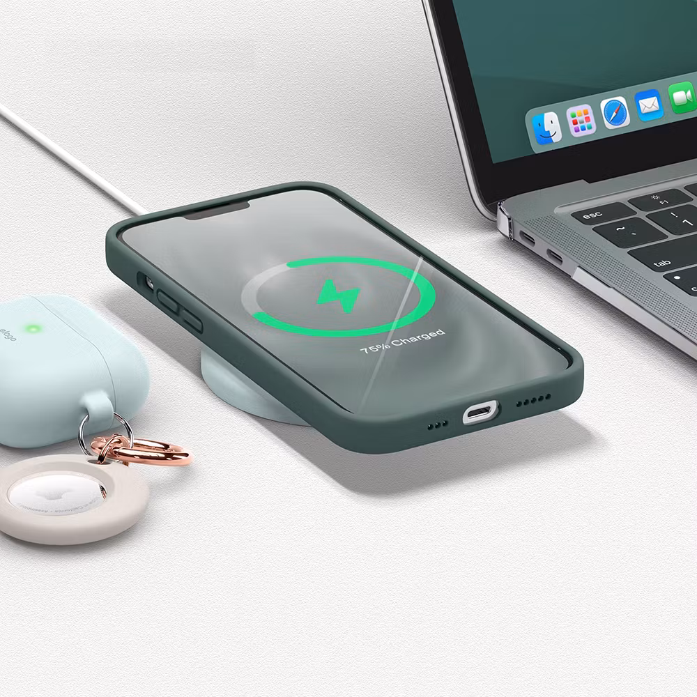 iPhone 16 MC Silikonskal Moss Green