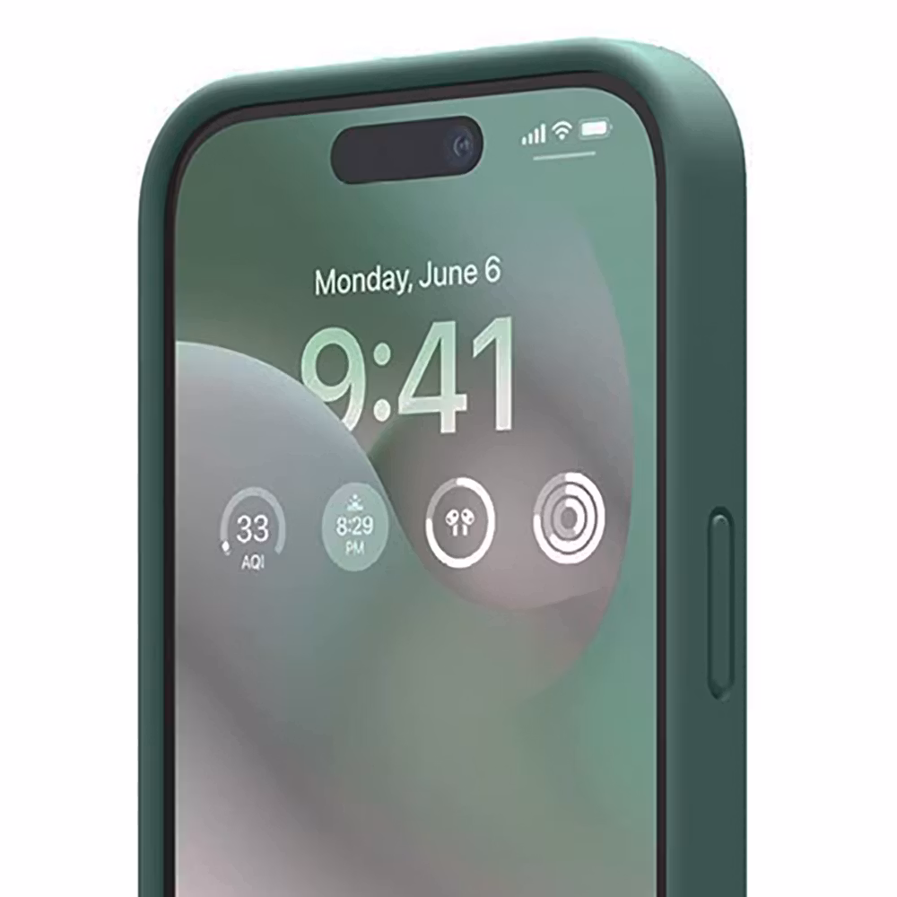 iPhone 16 Plus MC Silikonskal Moss Green