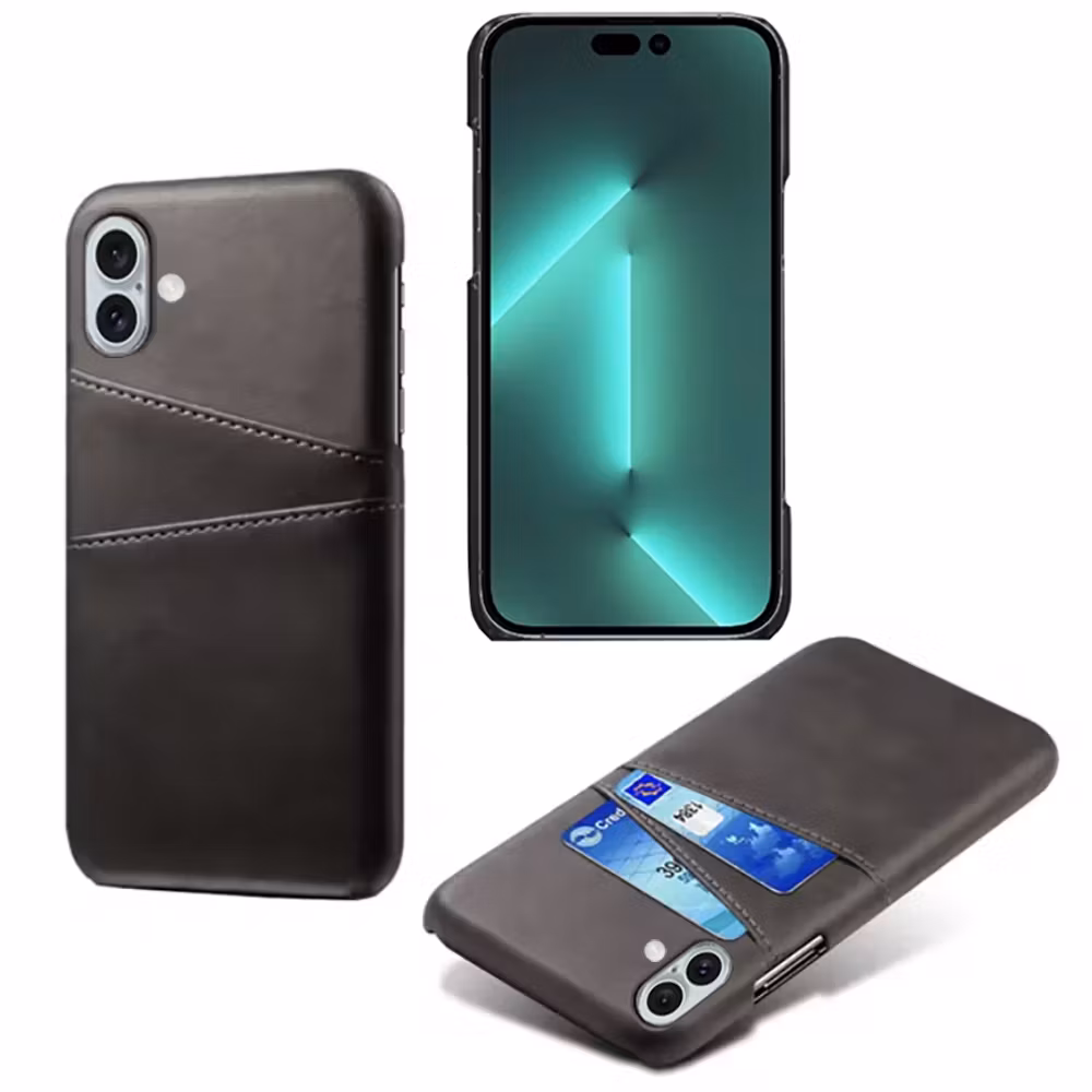 iPhone 16 Plus Skal med Kortfack Svart