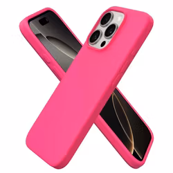 iPhone 16 Pro Max MC Silikonskal Cerise färg