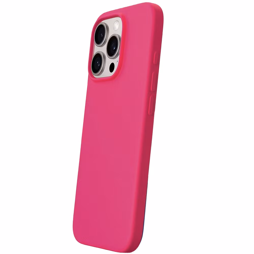 iPhone 16 Pro Max MC Silikonskal Cerise färg
