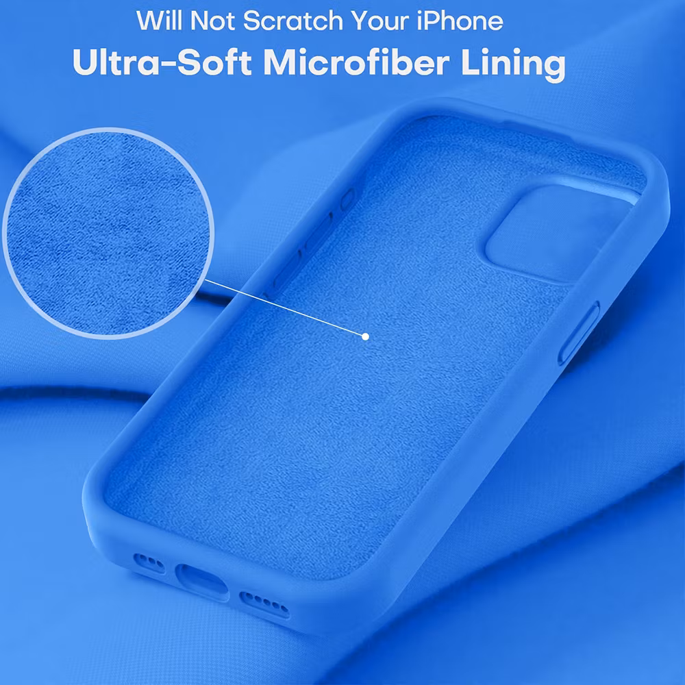 iPhone 16 Pro Max MC Silikonskal Blå färg