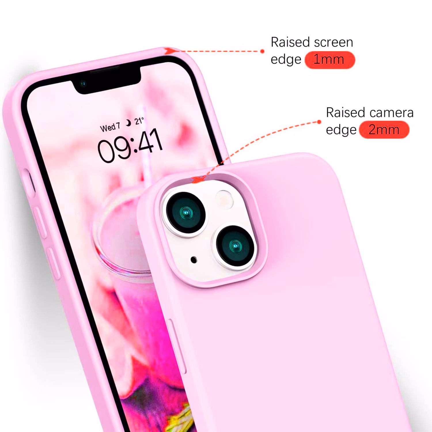 iPhone 14 MC Silikonskal Rosa