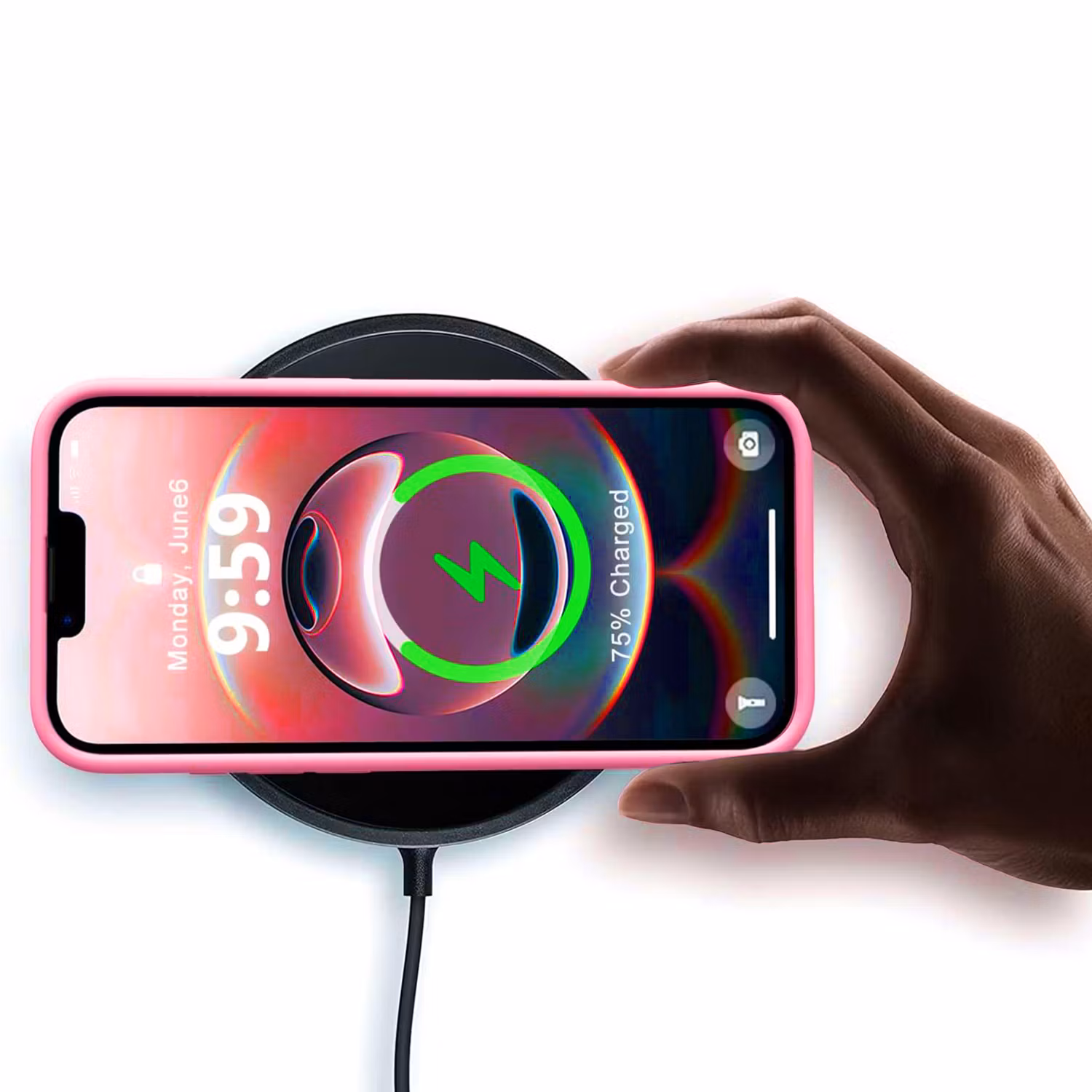 iPhone 14 MC Silikonskal Rosa
