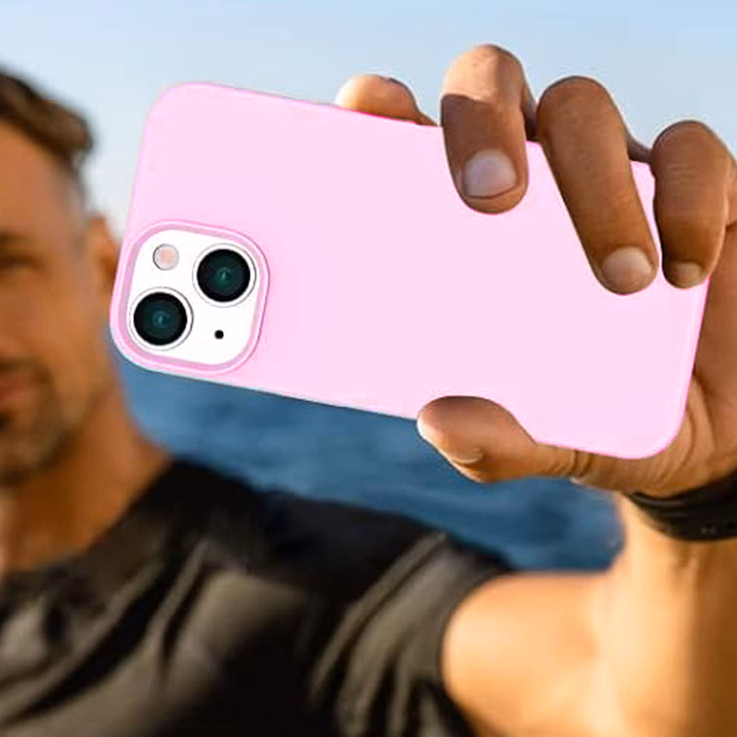 iPhone 14 MC Silikonskal Rosa