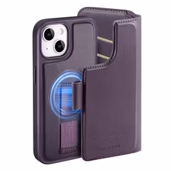 iPhone 14 Plånbok med MagSafe-skal & fingerband Lila