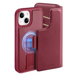 iPhone 14 Plånbok med MagSafe-skal & fingerband Röd