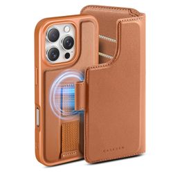 iPhone 16 Pro Max Plånbok med MagSafe-skal & fingerband Brun