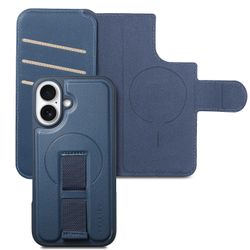 iPhone 17 Plånbok med MagSafe-skal & fingerband Blå