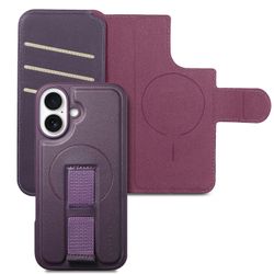 iPhone 17 Plånbok med MagSafe-skal & fingerband Lila