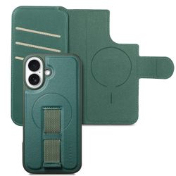 iPhone 17 Plånbok med MagSafe-skal & fingerband Grön