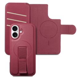 iPhone 17 Plånbok med MagSafe-skal & fingerband Röd