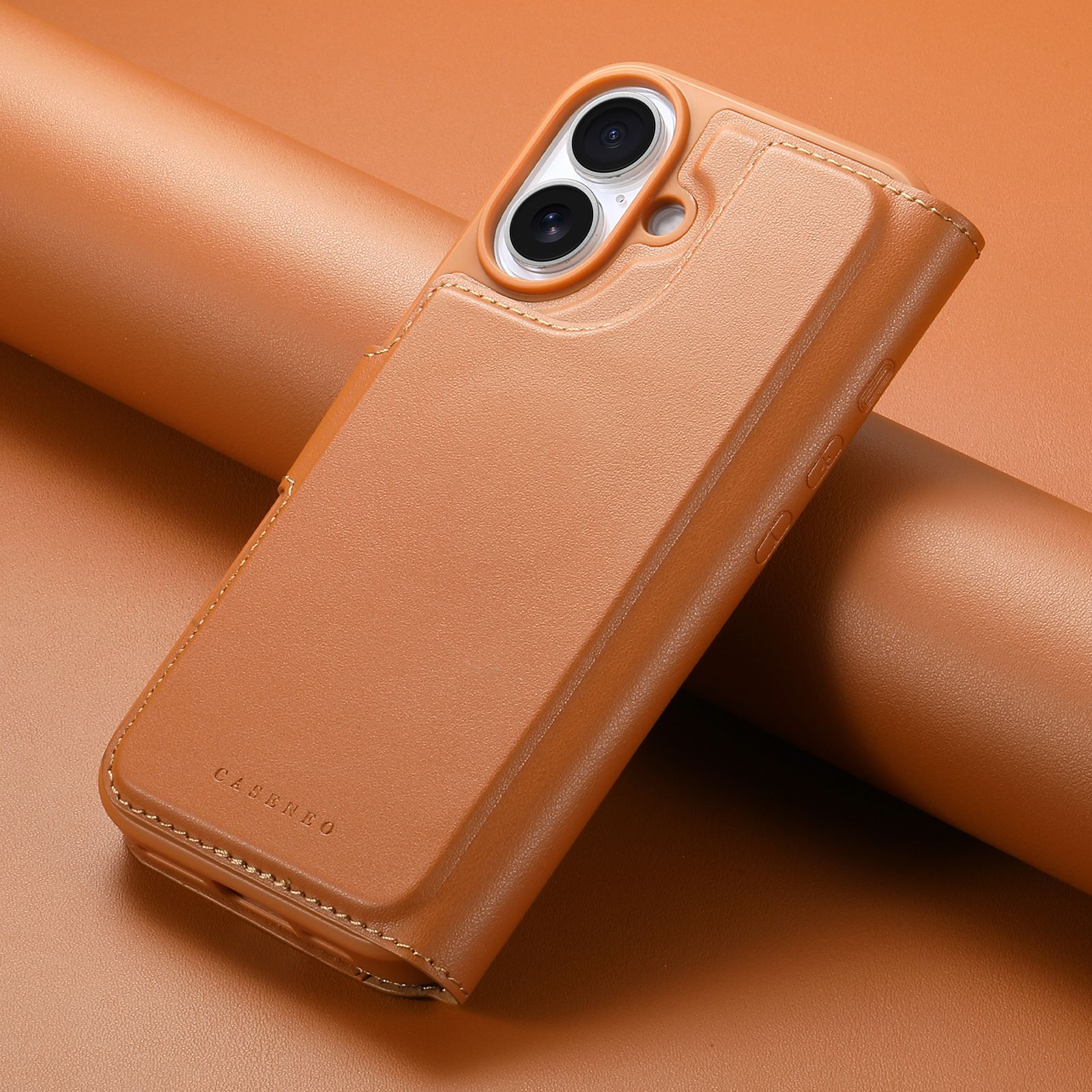 iPhone 17 Plånbok med MagSafe-skal & fingerband Brun