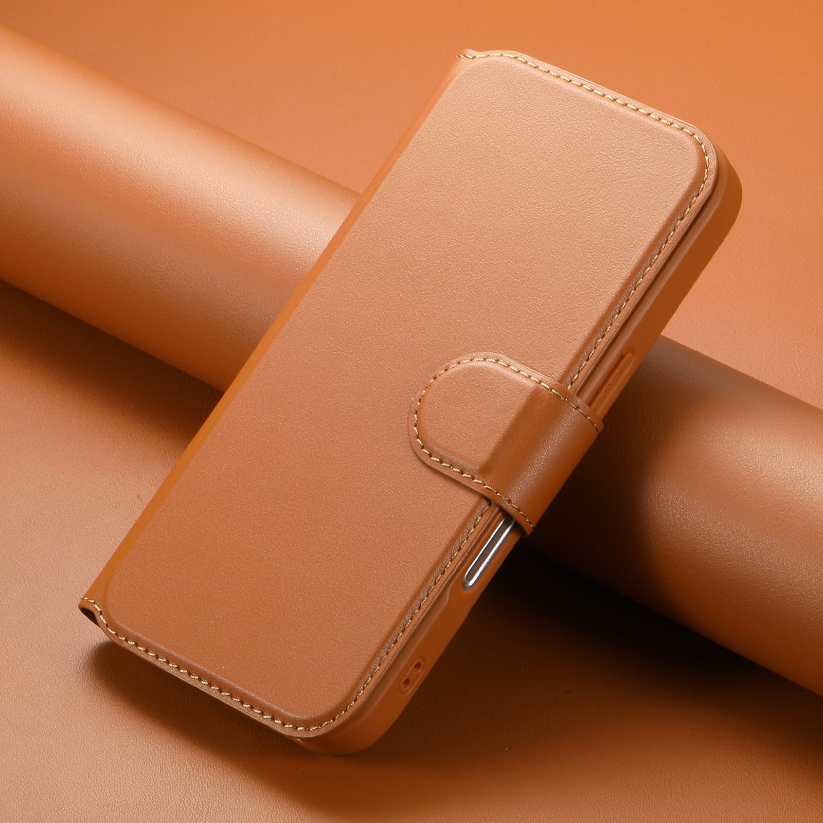 iPhone 17 Plånbok med MagSafe-skal & fingerband Brun