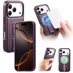iPhone 17 Pro Max MagSafe-skal med fingerband Lila