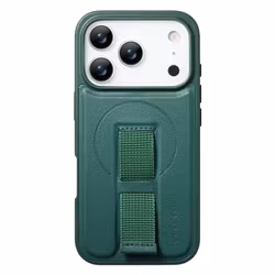 iPhone 17 Pro Max MagSafe-skal med fingerband Grön