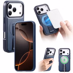iPhone 17 Pro Max MagSafe-skal med fingerband Blå