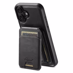 iPhone 16 2in1 Magnet-skal med Korthållare-Svart