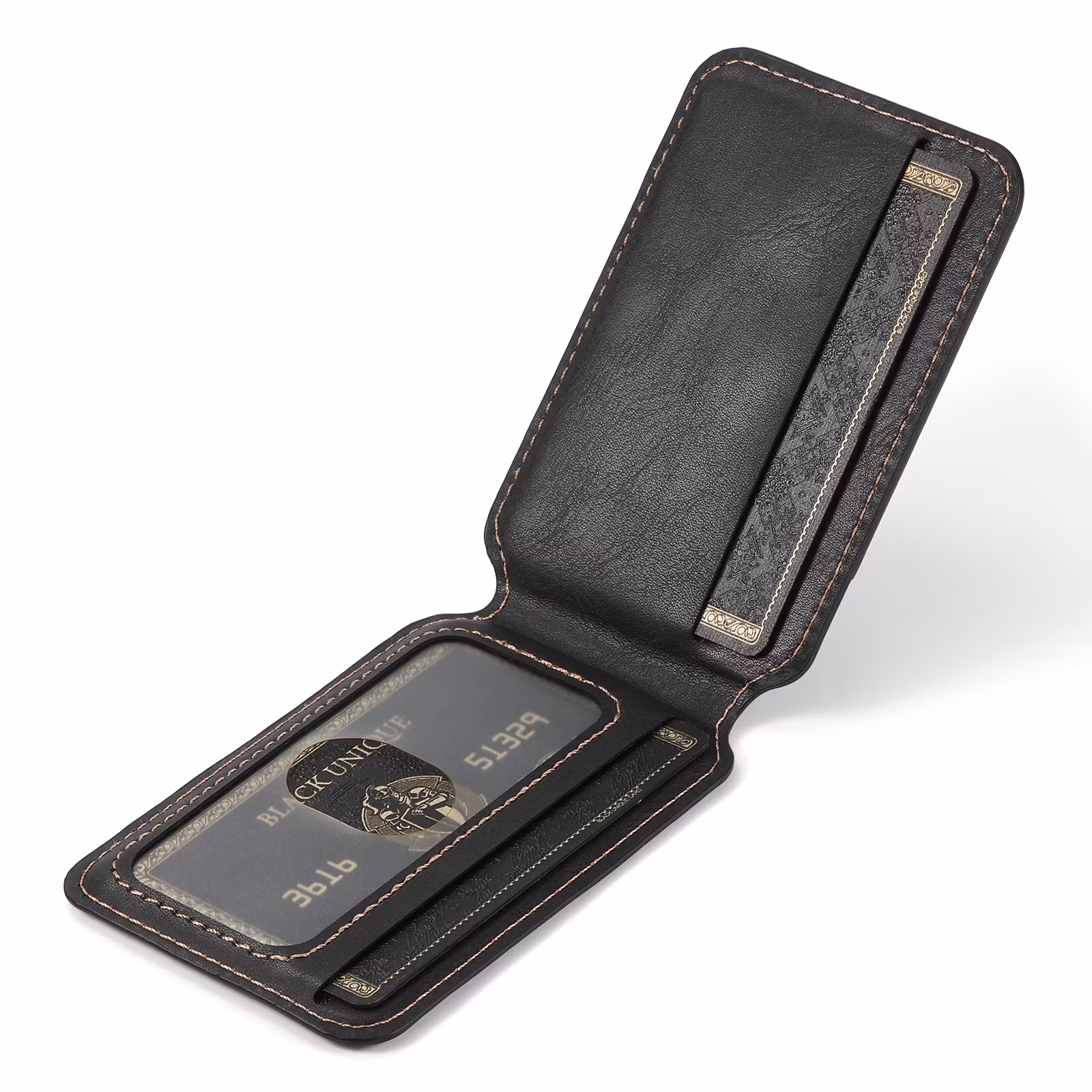 iPhone 16 Pro Max 2in1 Magnet-skal med Korthållare-Svart