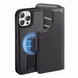 iPhone 13 Pro Plånbok med MagSafe-skal & fingerband Svart