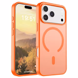 iPhone 17 Pro Max MagSafe Silikonskal–Orange