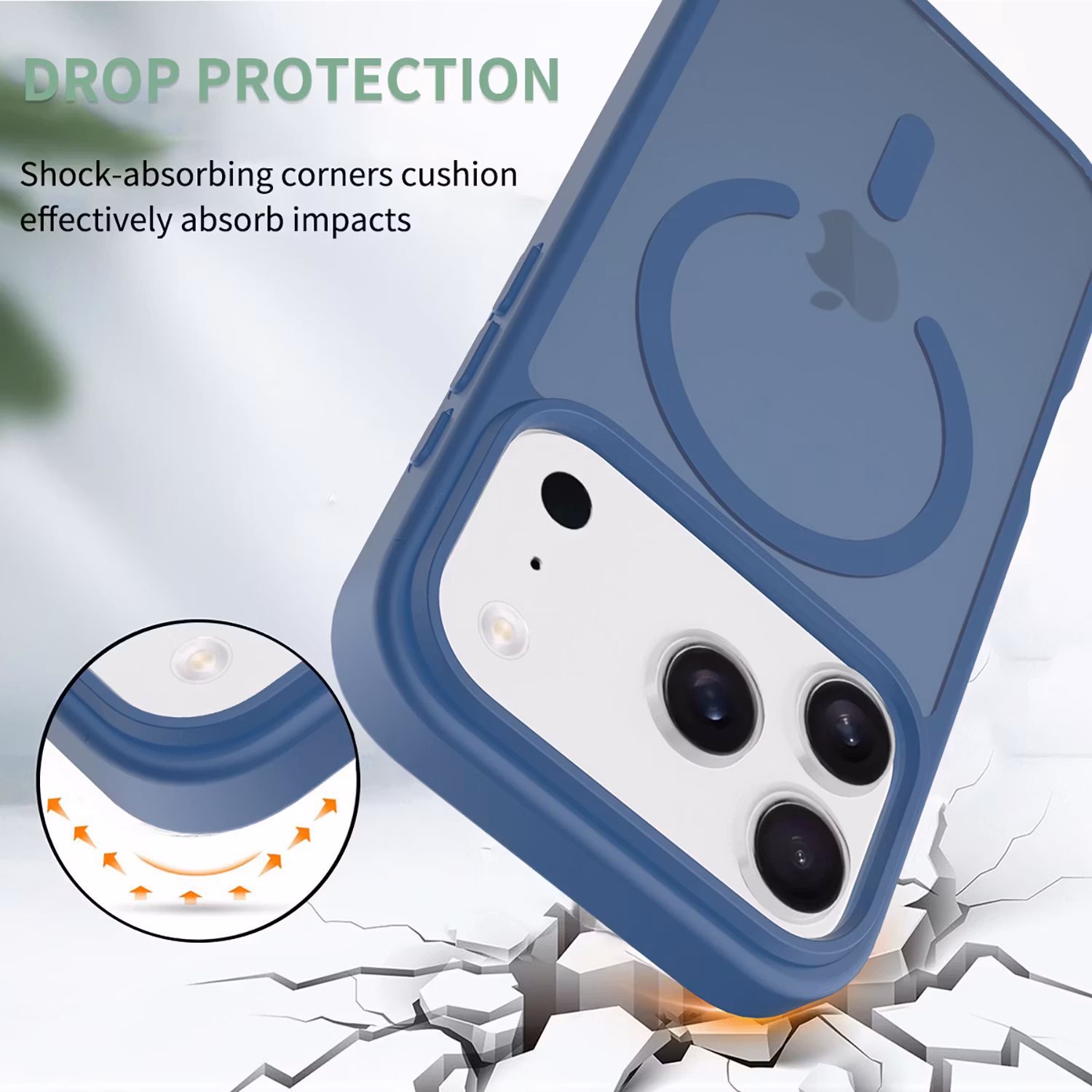 iPhone 17 Pro Max MagSafe Silikonskal – Blå