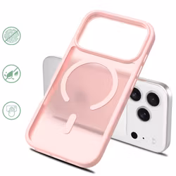 iPhone 17 Pro Max MagSafe Silikonskal–Rosa