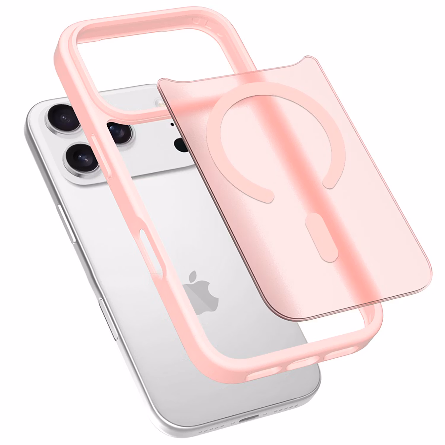 iPhone 17 Pro Max MagSafe Silikonskal–Rosa