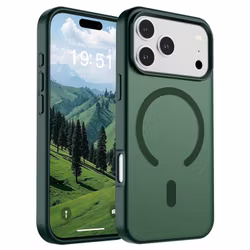 iPhone 17 Pro Max MagSafe Silikonskal–Grön