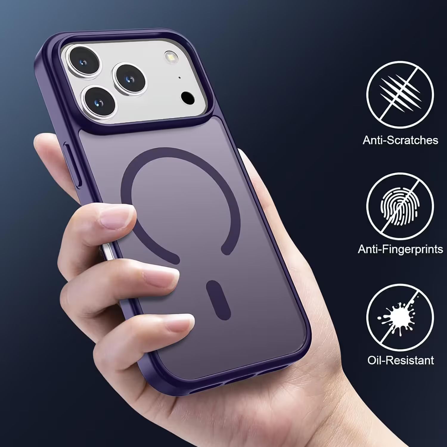 iPhone 18 Pro MagSafe Silikonskal–Lila