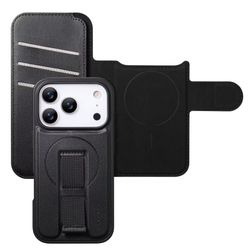 iPhone 18 Pro Plånbok med MagSafe-skal & fingerband Svart