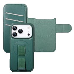 iPhone 18 Pro Plånbok med MagSafe-skal & fingerband Grön