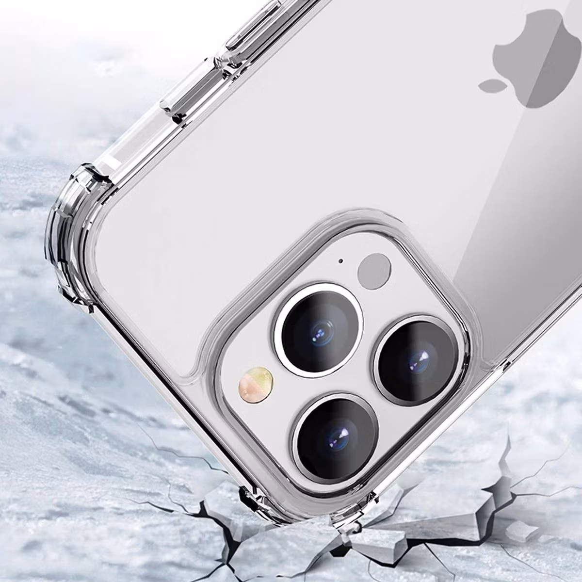 iPhone 13 Pro Max Shockproof Silicone Case Transparent
