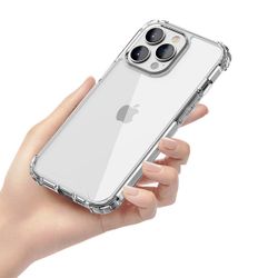 iPhone 13 Pro Max Shockproof Silicone Case Transparent
