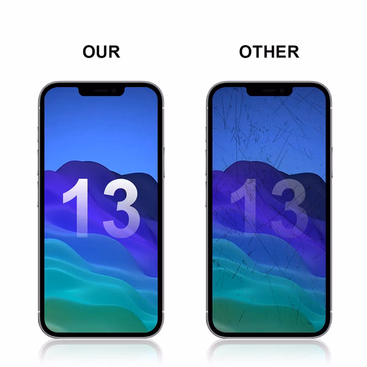 iPhone 13 Pro Max MC heltäckande härdat glas skärmskydd
