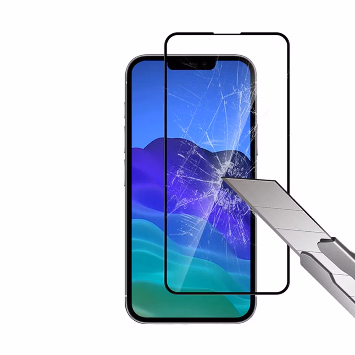 iPhone 13 Pro Max MC heltäckande härdat glas skärmskydd