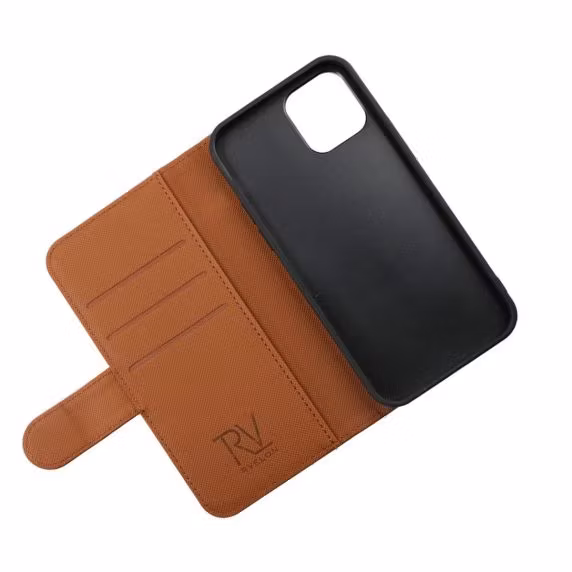 iPhone 13 Pro Max Magnetic Wallet Case guldbrun