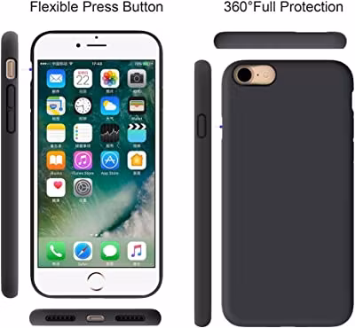 iPhone 7/8/SE2020 Silikonskal i svart färg