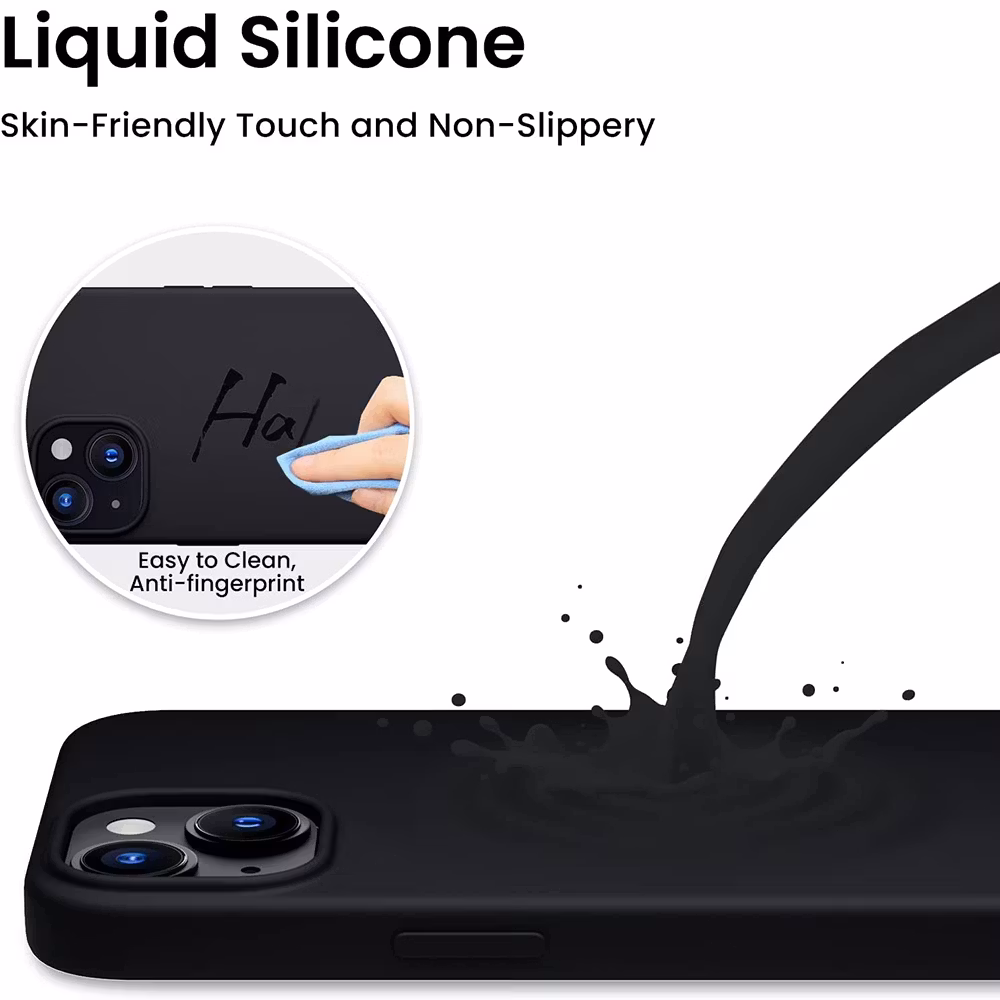 iPhone 14 Plus Silikonskal med MagSafe - midnatt