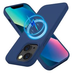 iPhone 14 Plus Silikonskal med MagSafe - stormblå