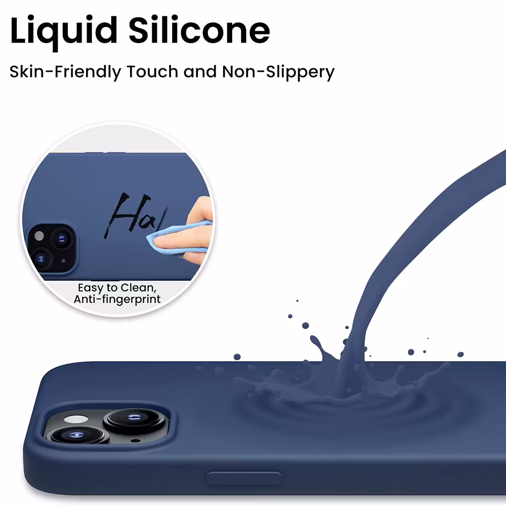 iPhone 14 Plus Silikonskal med MagSafe - stormblå