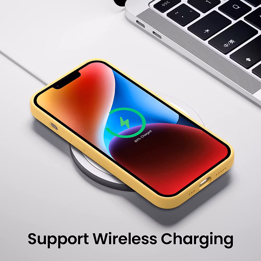 iPhone 14 Plus Silikonskal med MagSafe - solsken
