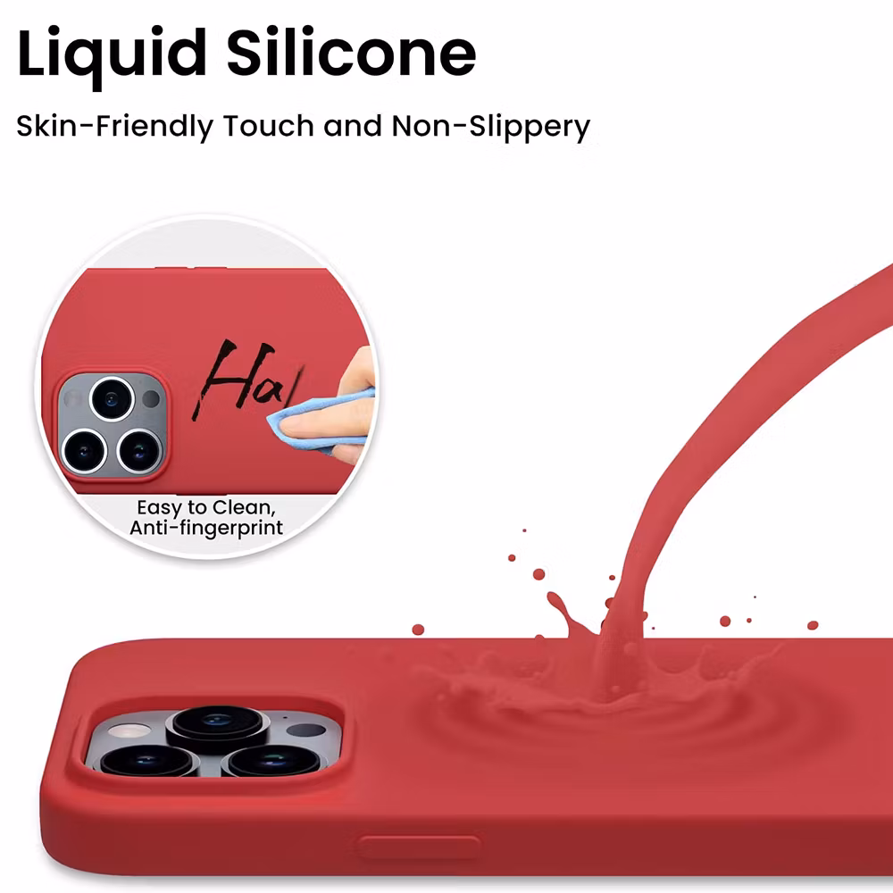 iPhone 14 Pro Silikonskal med MagSafe - röd