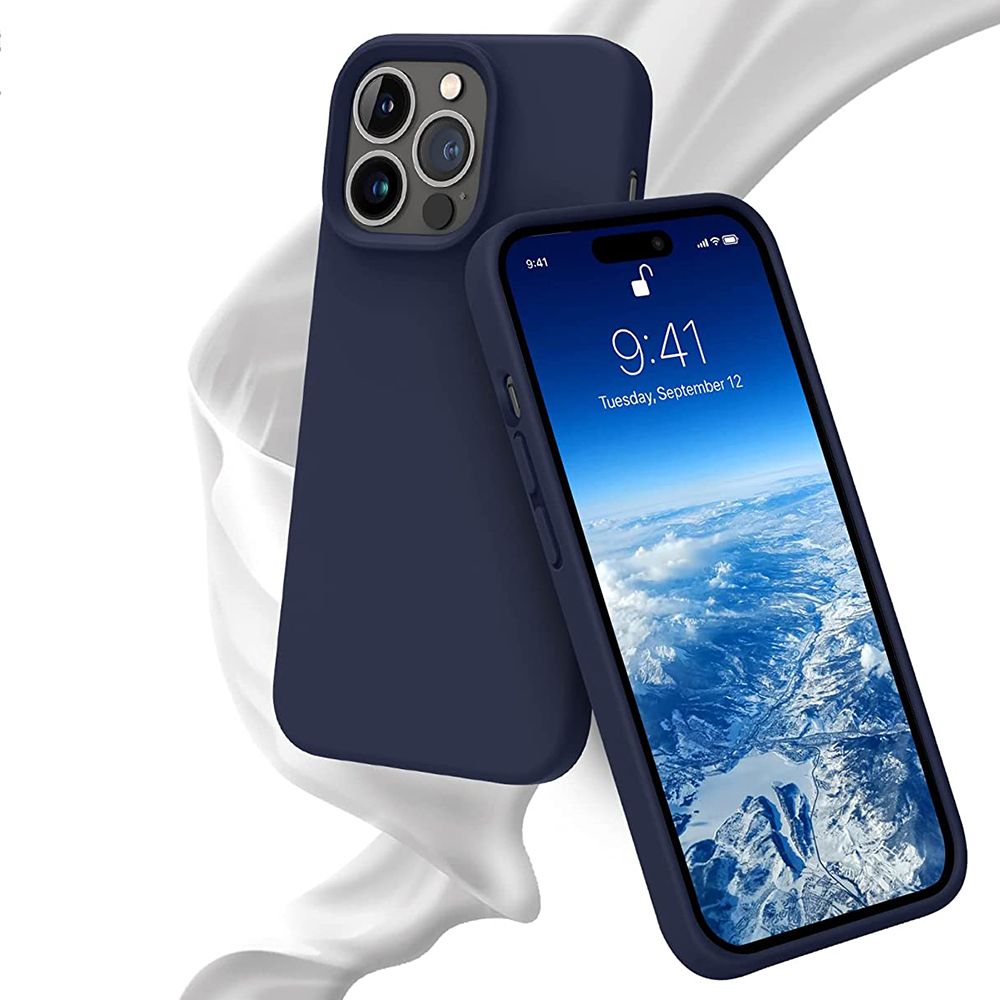 iPhone 14 Pro Max MC Silikonskal midnight blue